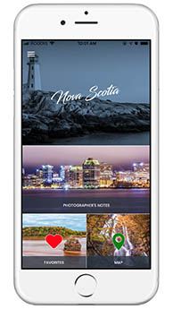 Photograph Nova Scotia app home screen