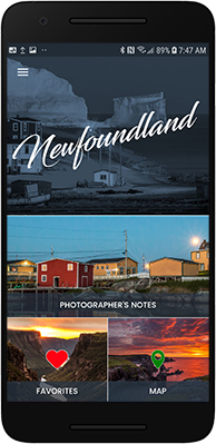 Photographer's guide to Newfoundland App