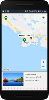 Photograph Nova Scotia map screen
