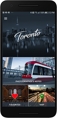 Photographer's guide to Toronto App